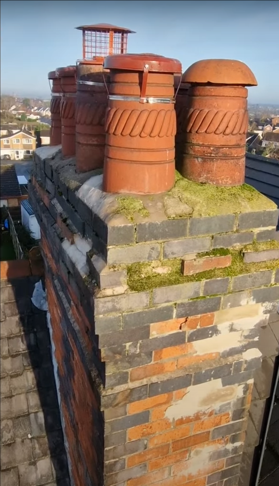 Chimney In Need of Repair in Mansfield, Nottinghamshire Chimney that requires repair in Mansfield, Nottinghamshire